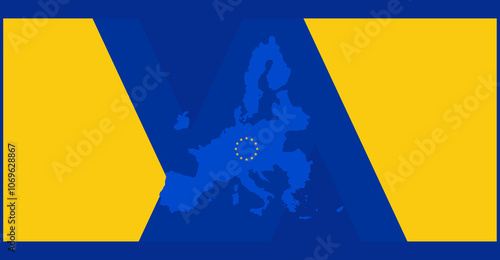 map of  Europe and backgrou...