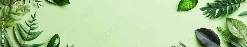 Obraz premium Fresh Green Leaves on Soft Background for Nature Design