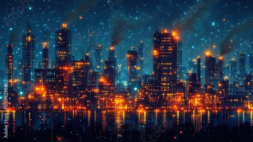 Wallpaper Mural Creative vector of a factory line, representing modern industry and the industrial revolution in manufacturing. Torontodigital.ca