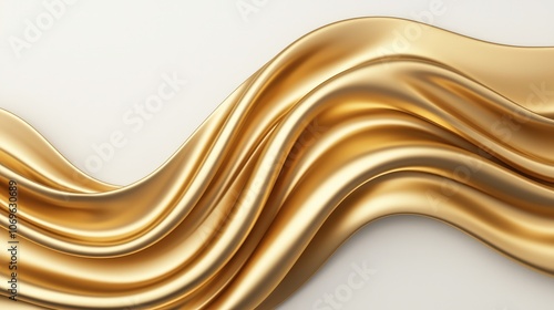 Abstract Gold Fabric Wave Elegant Shiny Background Texture