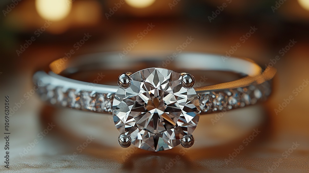 Detailed demonstration of a diamond being added to a ring, highlighting the jewelry craftsmanship. Detailed demonstration of a diamond being added to a ring, highlighting the jewelry craftsmanship.
