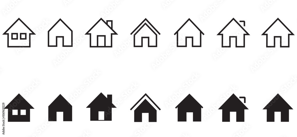 Smart home icon collection. Simple house symbol. House, Technology, Smartphone, Wireless. Professional vector icon. Main page pictogram in filled, thin line, outline editable Stroke.
Smart home icon collection. Simple house symbol. House, Technology, Smartphone, Wireless. Professional vector icon. Main page pictogram in filled, thin line, outline editable Stroke.