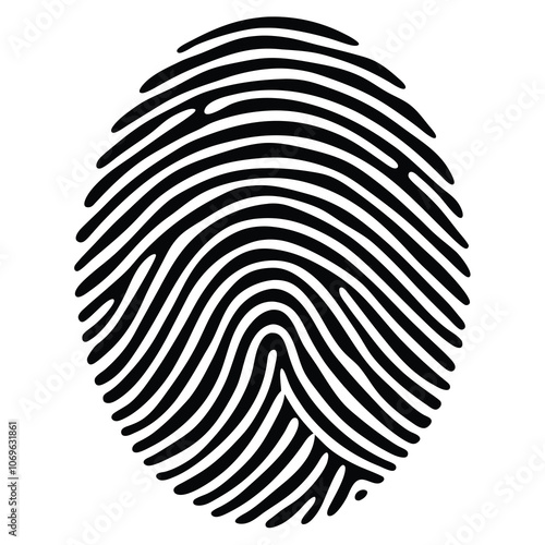 Fingerprint vector silhouette