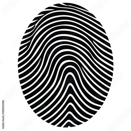 Fingerprint vector silhouette