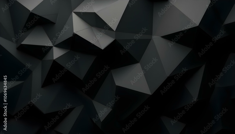 Abstract polygonal black background Abstract polygonal black background