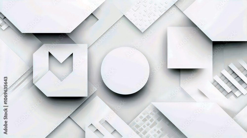 Abstract Elegance - A Sophisticated Monochromatic Design with White Textures and Forms for Modern Decor and Art Enthusiasts Abstract Elegance - A Sophisticated Monochromatic Design with White Textures and Forms for Modern Decor and Art Enthusiasts