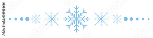 snowflakes christmas elements vintage lines frame edges corners blue winter card