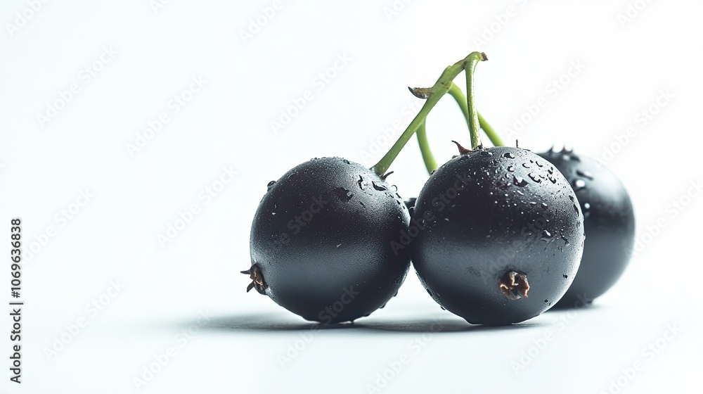 blackcurrant isolated on white background blackcurrant isolated on white background