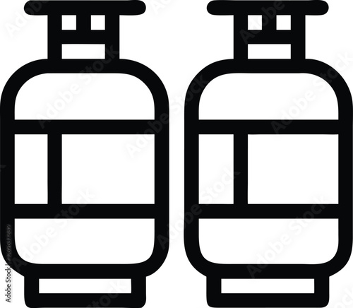 Gas cylinder vector icon