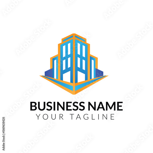 Building modern minimalist abstractcolorful logo design 