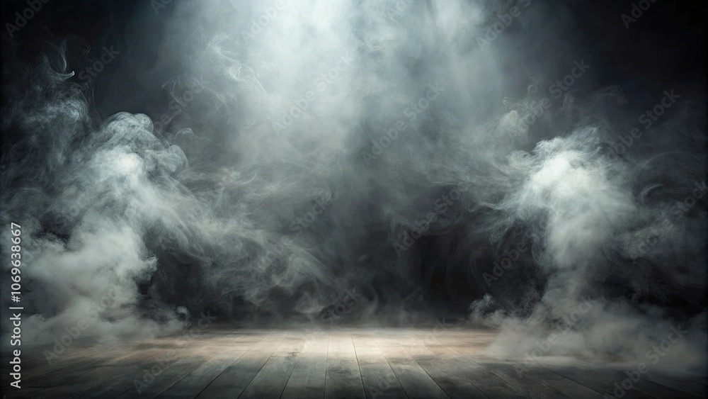 A Mystical Wooden Floor, Bathed in Ethereal Fog, Illuminated by a Single Ray of Light A Mystical Wooden Floor, Bathed in Ethereal Fog, Illuminated by a Single Ray of Light