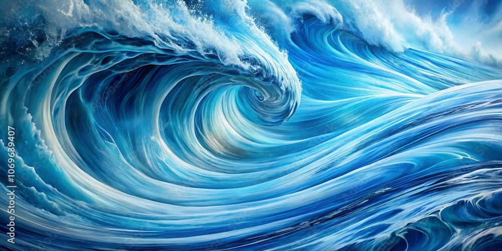A symphony of blue, an abstract ocean of fluid lines, each wave a brushstroke of vibrant color and kinetic energy A symphony of blue, an abstract ocean of fluid lines, each wave a brushstroke of vibrant color and kinetic energy