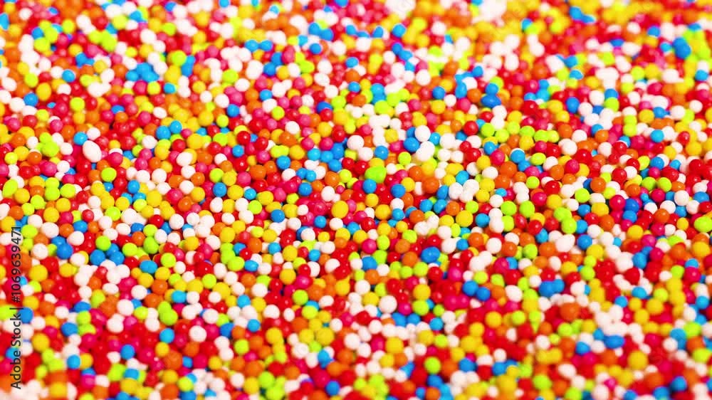 Colorful Sprinkles Pouring in Motion Colorful Sprinkles Pouring in Motion