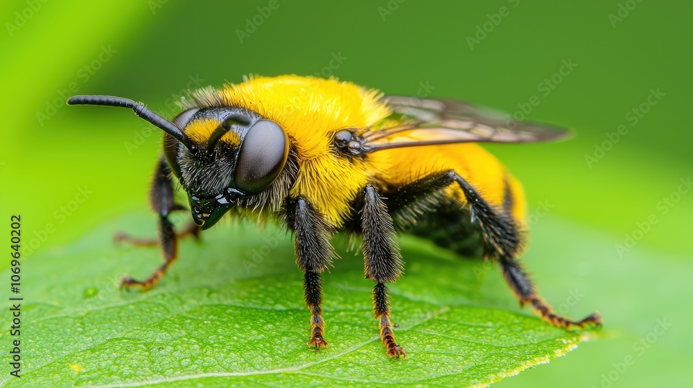 Macro Photography of Malaysian Melipona Bee on Green Leaf Macro Photography of Malaysian Melipona Bee on Green Leaf
