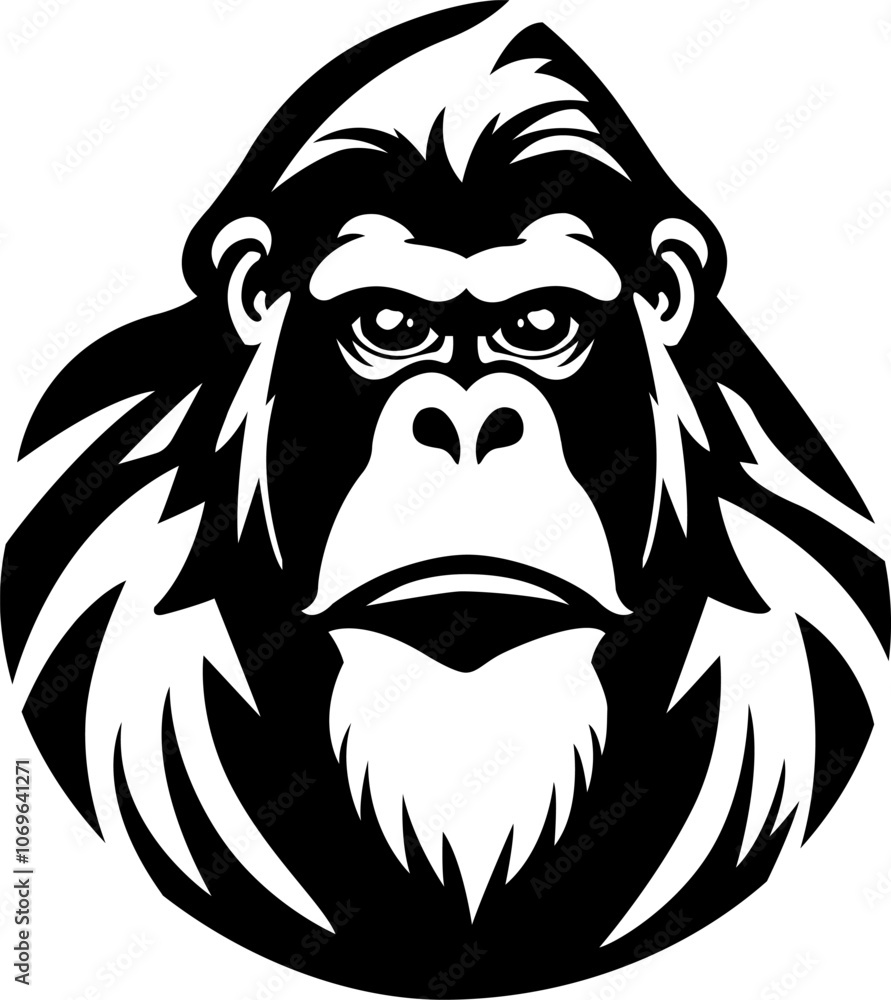 Orangutan Silhouette Vector Illustration Orangutan Silhouette Vector Illustration