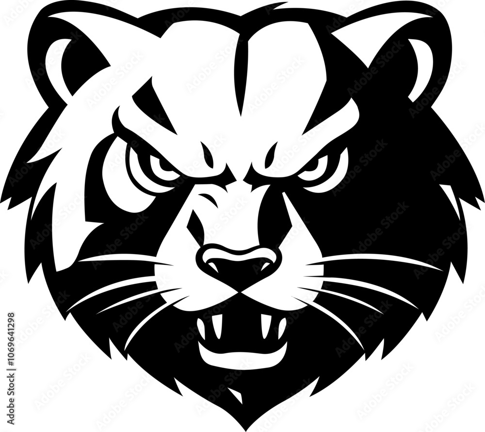 Fototapeta premium Binturong (Bearcat) Silhouette Vector Illustration