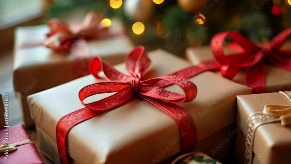 Create a Delightful 4K Christmas Video Featuring Wrapped Presents, Rustic Paper, and a Sparkling Tree Create a Delightful 4K Christmas Video Featuring Wrapped Presents, Rustic Paper, and a Sparkling Tree