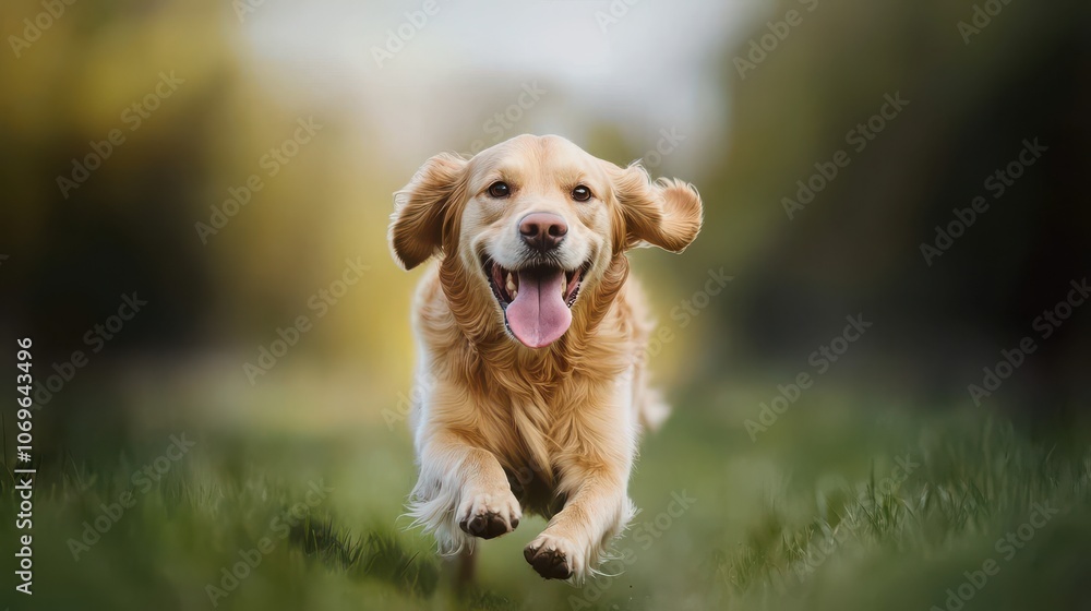A playful golden retriever happily frolics through a field of colorful wildflowers, basking in the warm sunlight of a beautiful day, with its ears flopping in the gentle breeze. A playful golden retriever happily frolics through a field of colorful wildflowers, basking in the warm sunlight of a beautiful day, with its ears flopping in the gentle breeze.