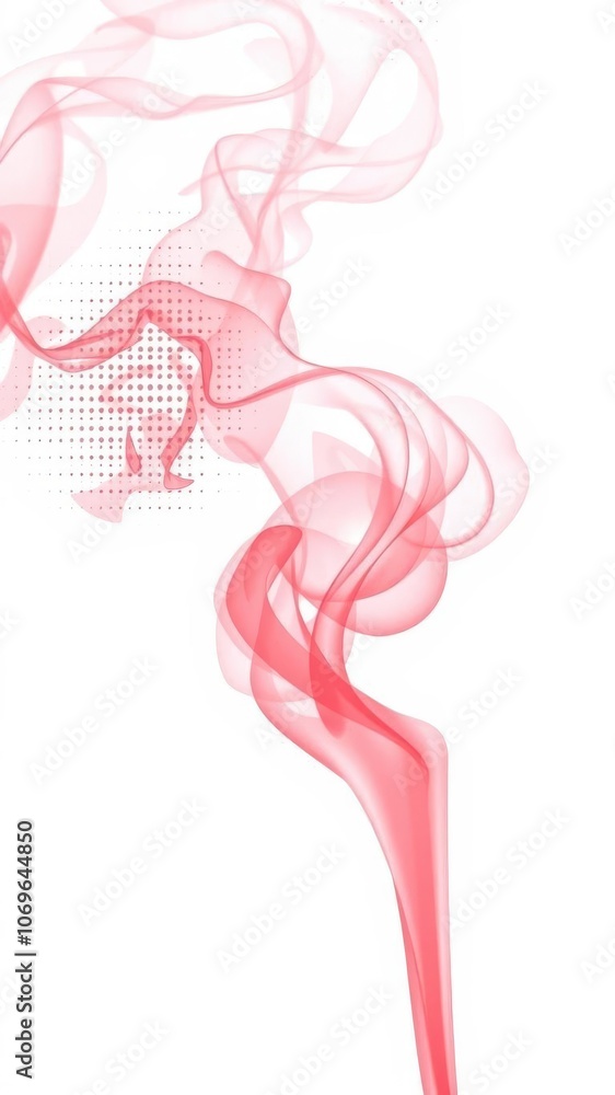 Fototapeta premium Abstract vector illustration of halftone smoke pattern on white background, white background