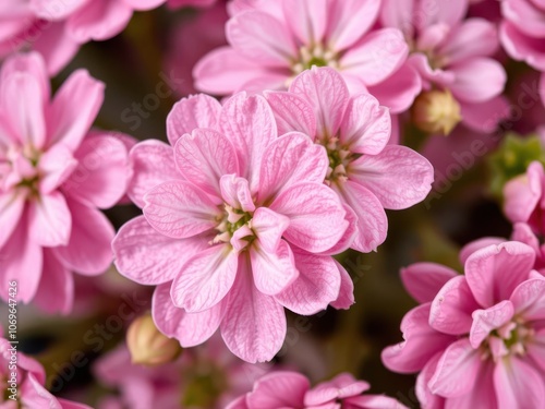 Close-up shot of delicate pink mauerbl?mchen flowers, showcasing their intricate textures and details, mauerbl?mchen