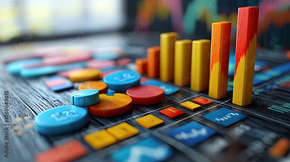 SEO optimization, web analytics, and marketing concepts are illustrated in 3D render form. SEO optimization, web analytics, and marketing concepts are illustrated in 3D render form.