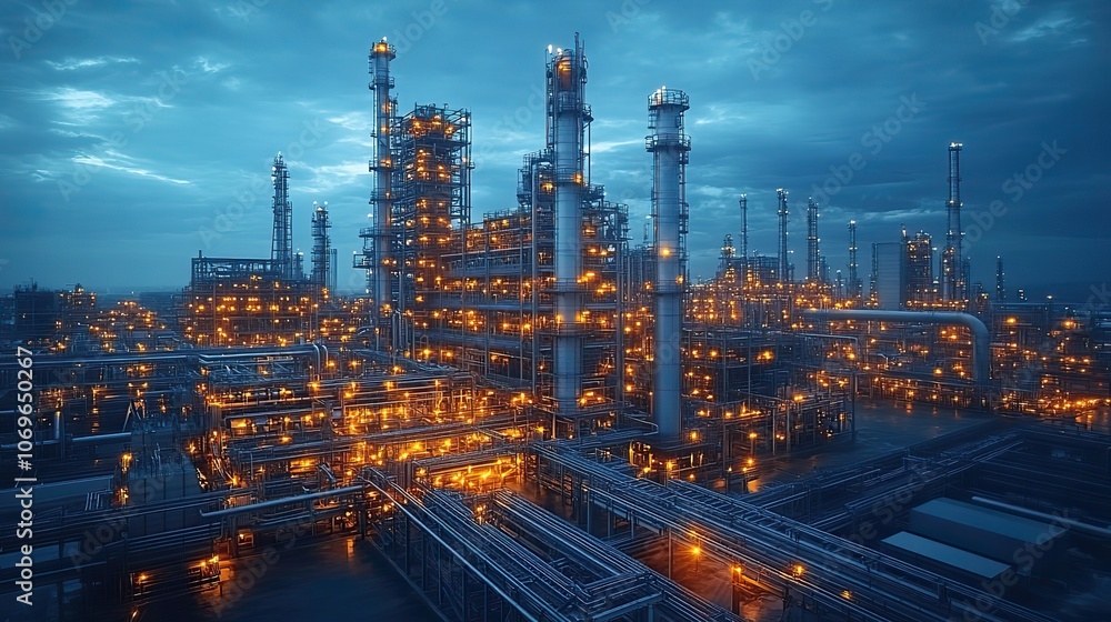 Fototapeta premium Smart industry concepts visualize factory automation and autonomous technology in modern industries.