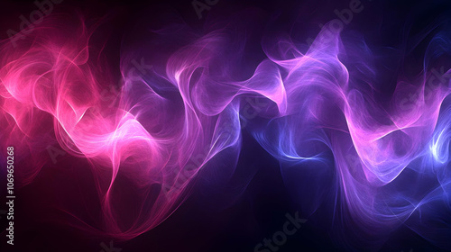 Abstract Background with Purple and Pink Light Waves