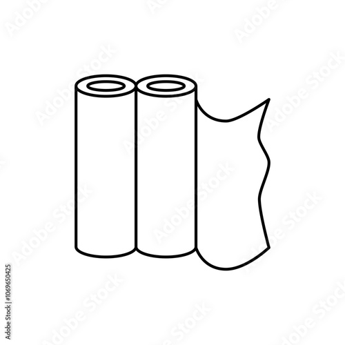 Outline icon of screen printing paper material for screen printing media
