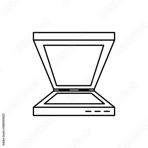 Outline icon of manual screen printing machine