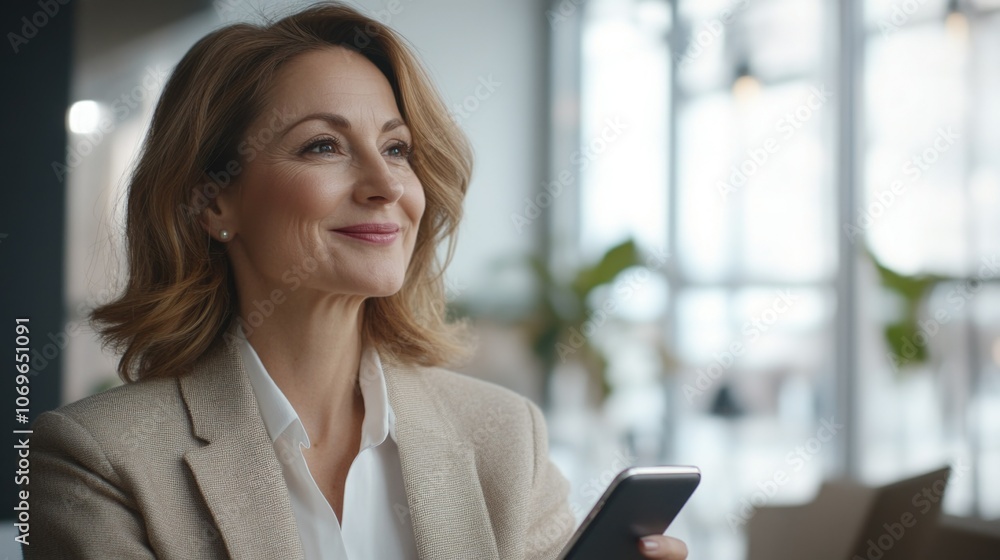 Professionally Dressed Businesswoman with Cell Phone Professionally Dressed Businesswoman with Cell Phone