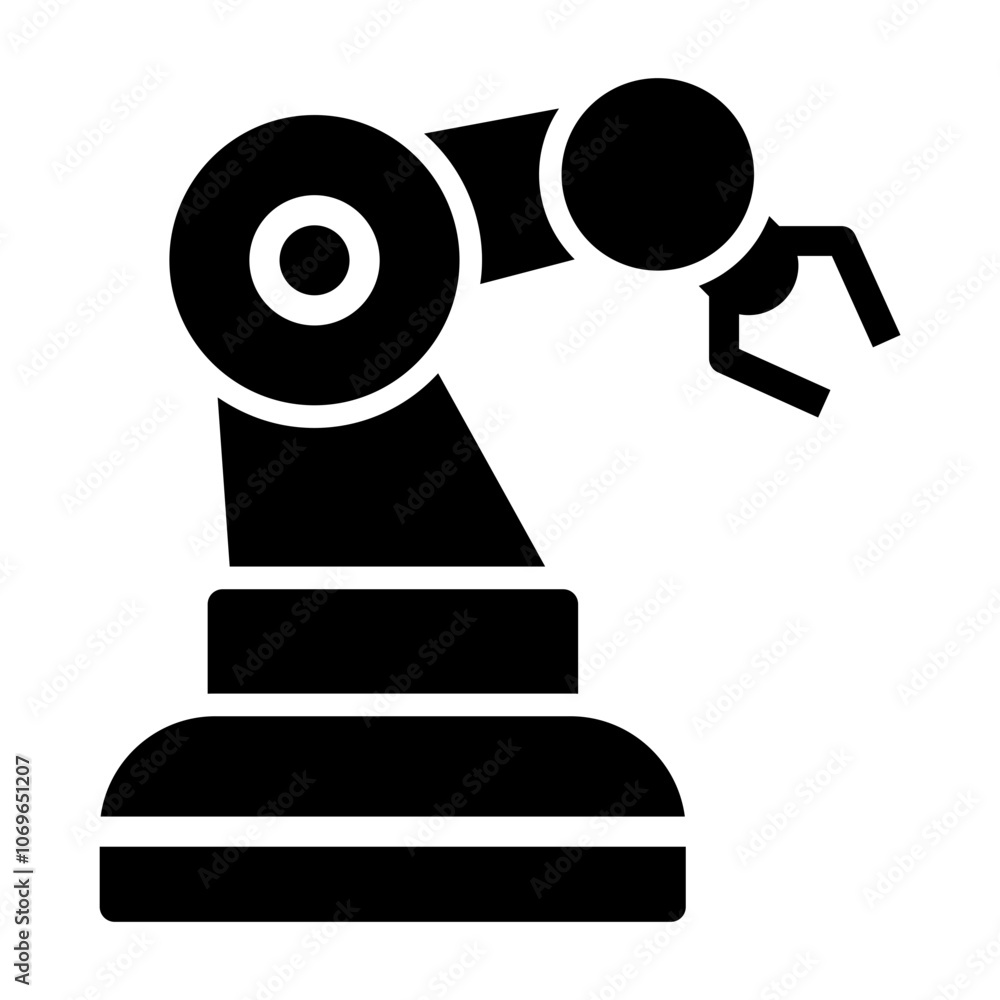 robotic arm Solid icon robotic arm Solid icon