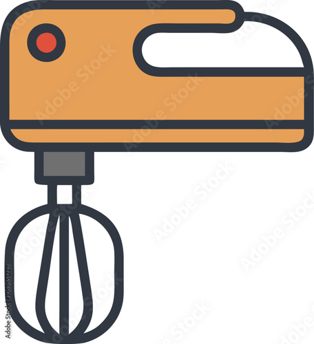 Hand mixer icon vector design template in white background