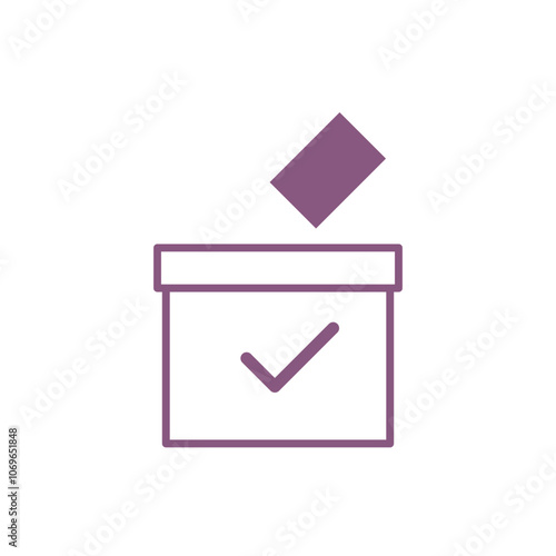 Election day voting box icon