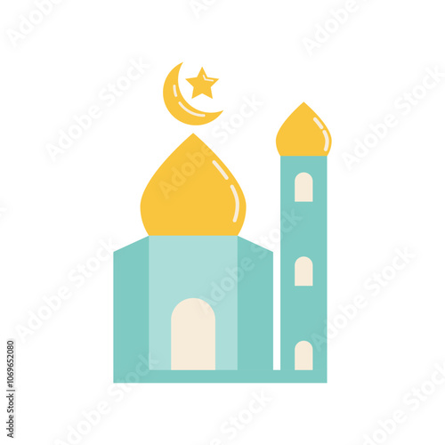 Mosque Islamic logo icon