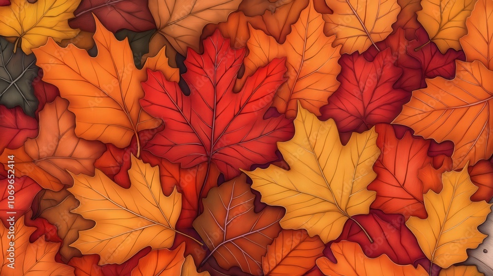 A Vibrant Collection of Autumn Leaves From Maple, Oak, and Birch in Warm Colors A Vibrant Collection of Autumn Leaves From Maple, Oak, and Birch in Warm Colors
