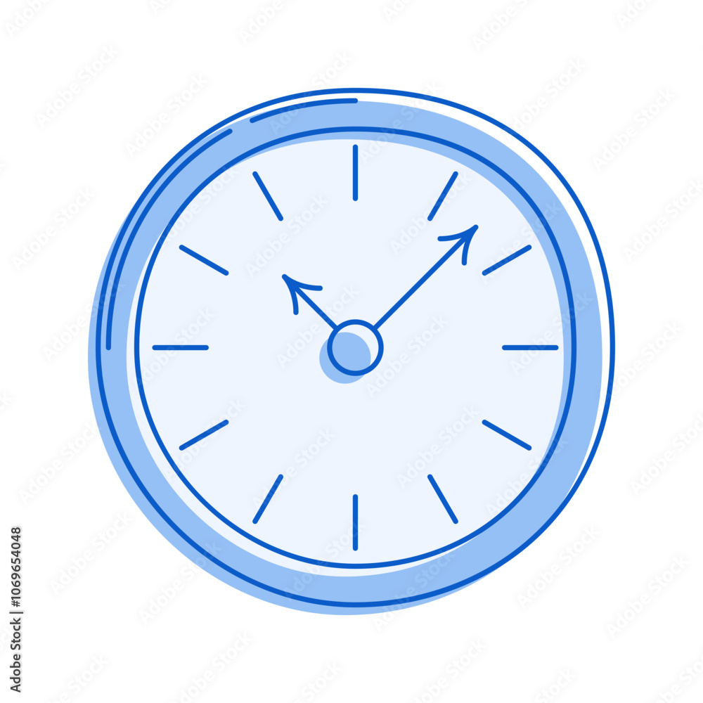 Clock Icon Illustration with pastel colour palette in doodle style perfect for Finance and Achievements theme design. Clock Icon Illustration with pastel colour palette in doodle style perfect for Finance and Achievements theme design.