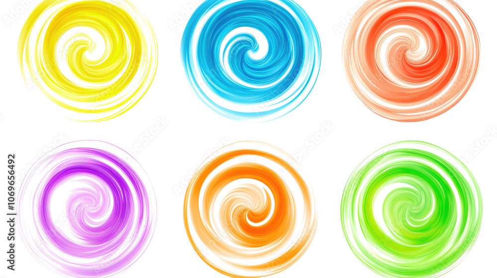 Neon Energy Swirls on Transparent Background Generative AI Neon Energy Swirls on Transparent Background Generative AI
