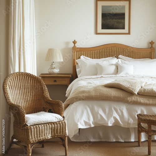 Calming Bedroom with Organic Cotton Sheets