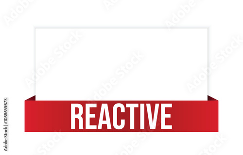 Reactive banner design. Reactive icon. Flat style vector illustration.