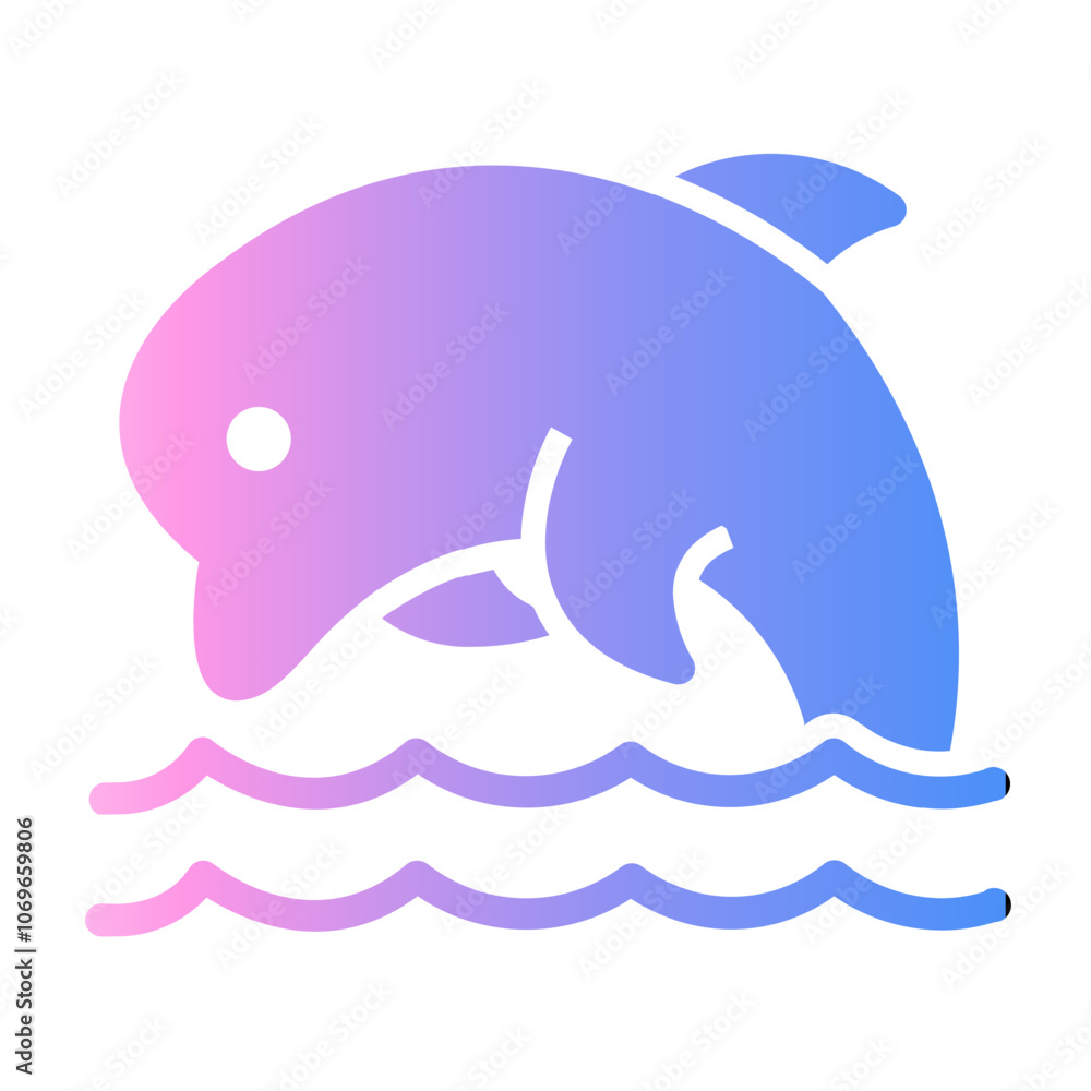 Obraz premium dolphin Gradient icon