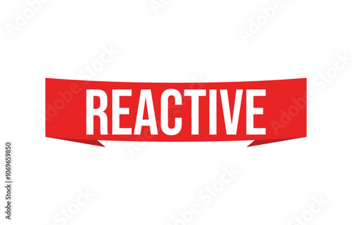 Reactive banner design. Reactive icon. Flat style vector illustration.
