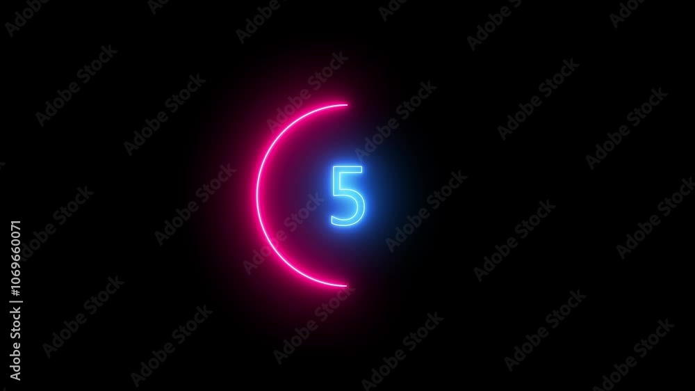 Glowing neon countdown Counting from 10 seconds on isolated . Ten seconds countdown. Glowing neon countdown Counting from 10 seconds on isolated . Ten seconds countdown.