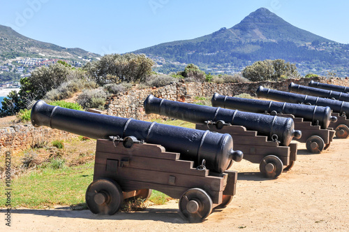 Cannons along Chapmans Peak, Cape Town, South Africa