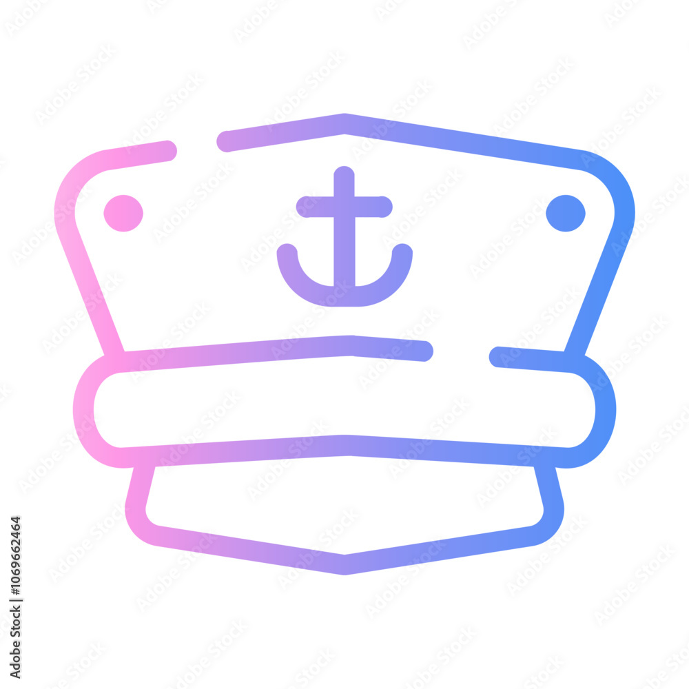 sailor hat Line Gradient Icon sailor hat Line Gradient Icon