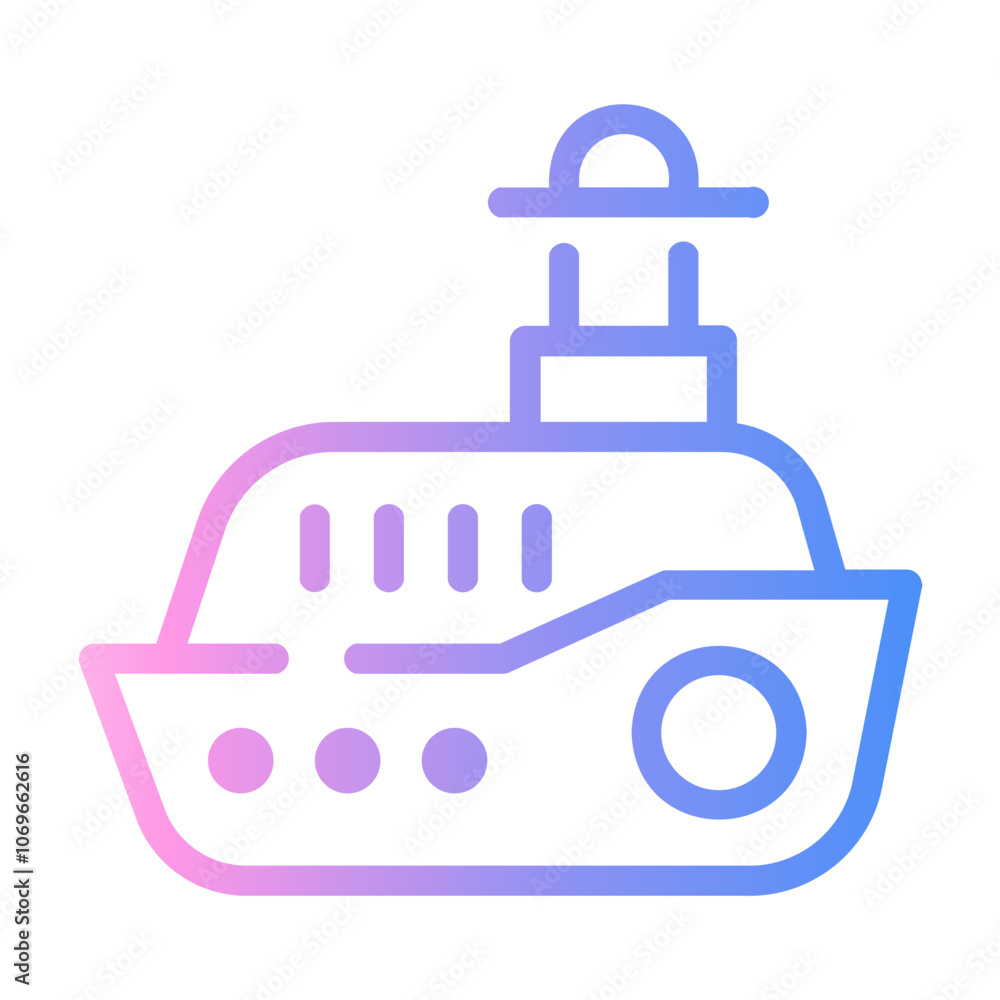 ferry Line Gradient Icon ferry Line Gradient Icon