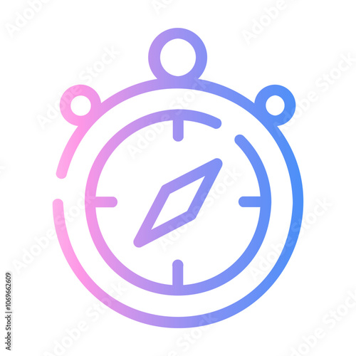 Free Download compass Line Gradient Icon - GFXLoad