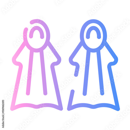 flippers Line Gradient Icon