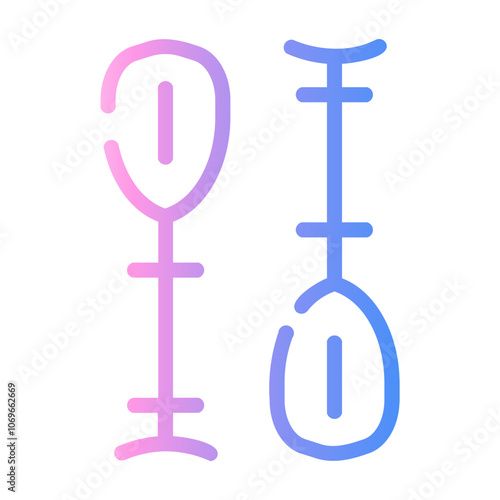 oars Line Gradient Icon