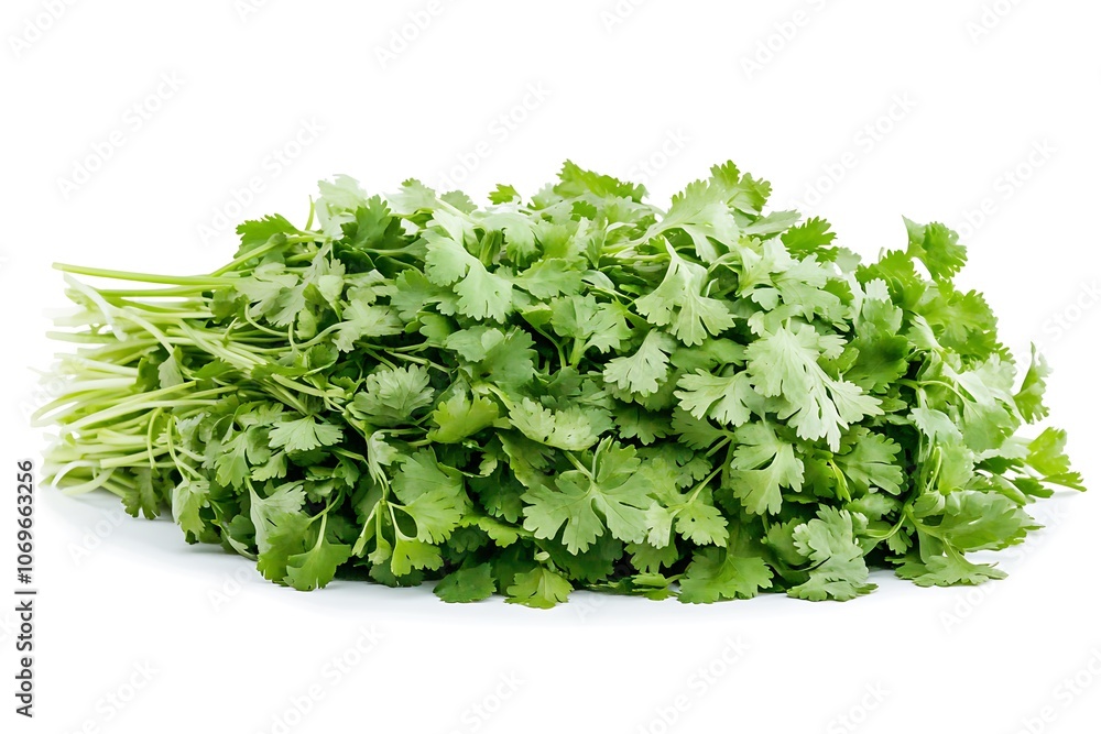 Coriander Powder isolated on white background, close up