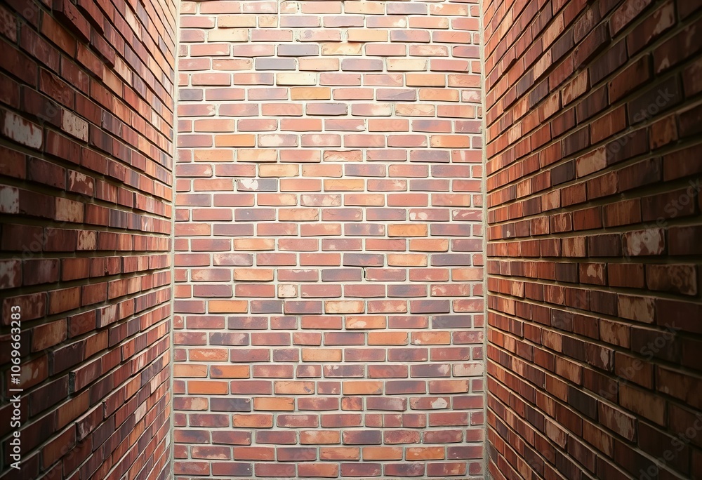 Fototapeta premium Image Brick wall in an alleyway.